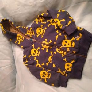 Boy's heavy lined hooded zip up sweatshirt.